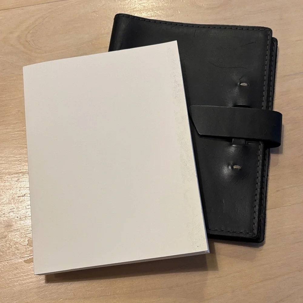 SMALLER JOURNAL REFILL BOUND PAPER FOR RUSTICO BLACK LEATHER JOURNAL